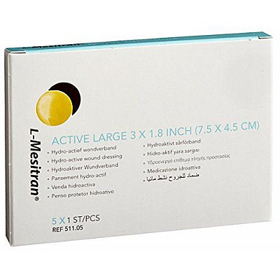 Bioskin L-Mesitran Hydro Active wound Dressing Active Large 3 x 1.8 inch (7.5 x 4.5 cm) 1τμχ