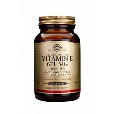 Solgar Vitamin E 1000 IU, 50softgels