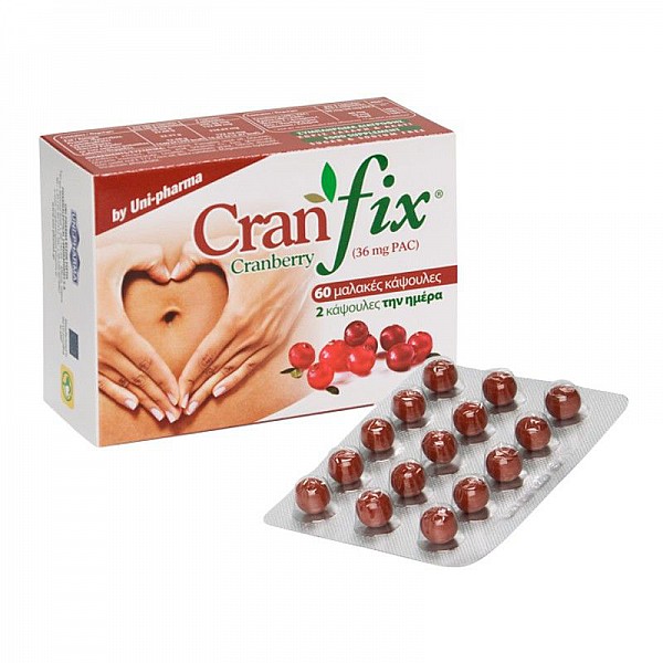 Uni-Pharma Cranfix Cranberry 60 μαλακές κάψουλες