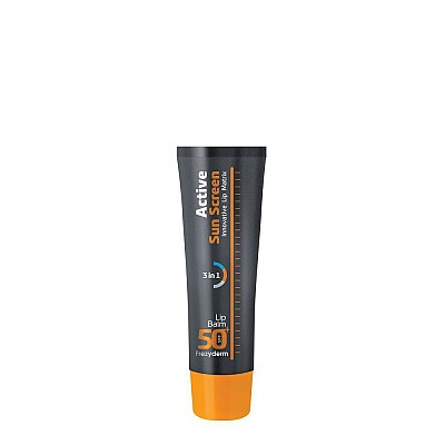Frezyderm Active Sun Screen Lip Balm SPF50+, Αντηλιακή Προστασία Χειλιών 15ml