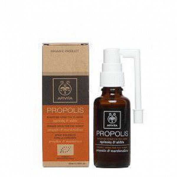 Apivita Propolis Βιολογικό Spray για το Λαιμό με Αλθέα & Πρόπολη 30ml