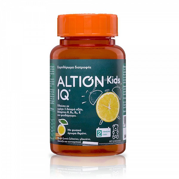 Vianex Altion Kids IQ, 60 Ζελεδάκια Με Φυσικό άρωμα Λεμόνι