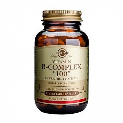 Solgar Formula B-Complex 100, 50 Vegetable Capsules