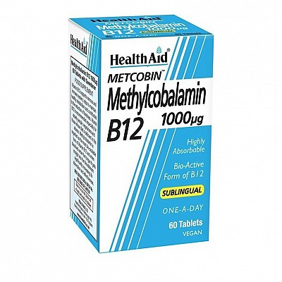 Health Aid Methylcobalamin Metcobin B12 1000mg 60 ταμπλέτες