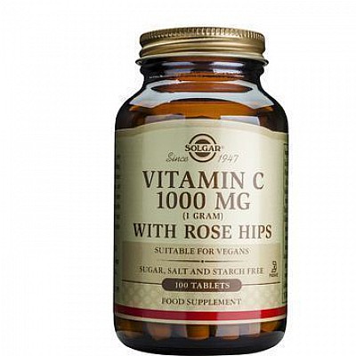 Solgar Vitamin C with Rose Hips1000mg 100 δισκία