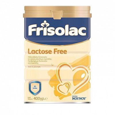 Frisolac Lactose Free Γάλα Χωρίς Λακτόζης, από τη Γέννηση, 400 gr