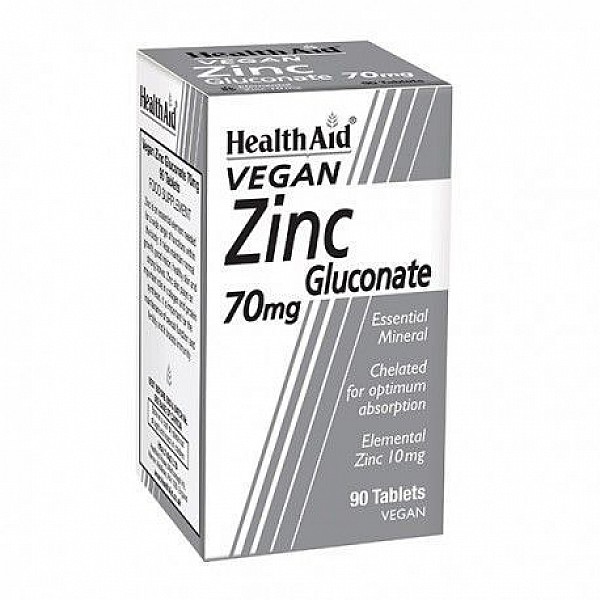 Health Aid Zinc Gluconate 70mg, 90 Ταμπλέτες