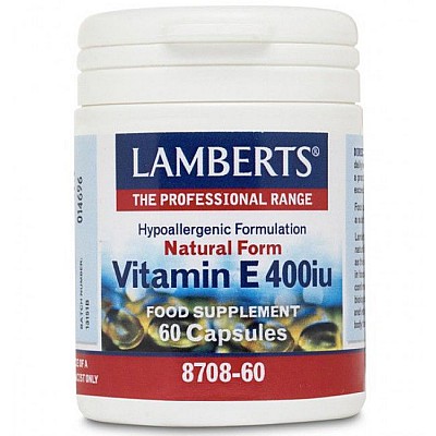 Lamberts Vitamin E 400 iu Natural form, 60 caps