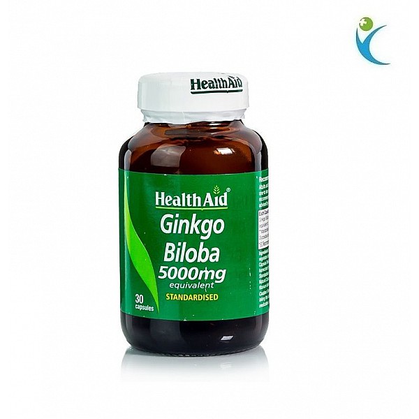 Health Aid Ginkgo Biloba 5000mg Τζίνγκο Μπιλόμπα, 30 caps