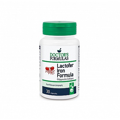 Doctor's Formulas Lactofer Iron Formula Συμπλήρωμα Διατροφής με Σίδηρο, Λακτοφερίνη, Χαλκό & Βιταμίνες, 30 tabs