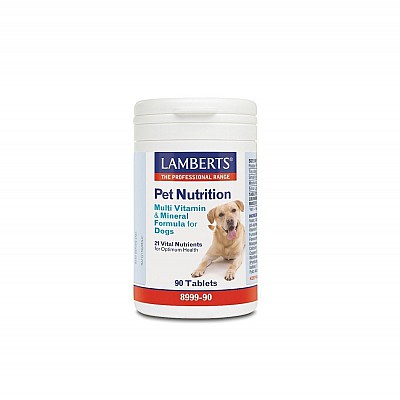 Lamberts Pet Nutrition Multi Vitamin & Mineral Formula For Dogs, Συμπληρωματική Ζωοτροφή για Σκύλους 90Tabs