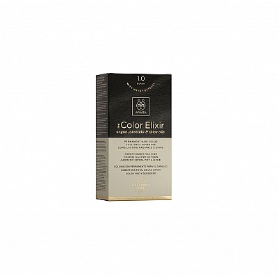 Apivita My Color Elixir Μόνιμη Βαφή Μαλλιών No 1.0 Μαύρο, 1 τεμάχιο