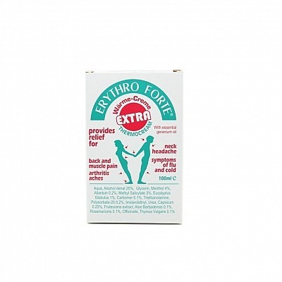 Erythro Forte Extra Cream Παρέχει Ανακούφιση Στους Πόνους 100ml