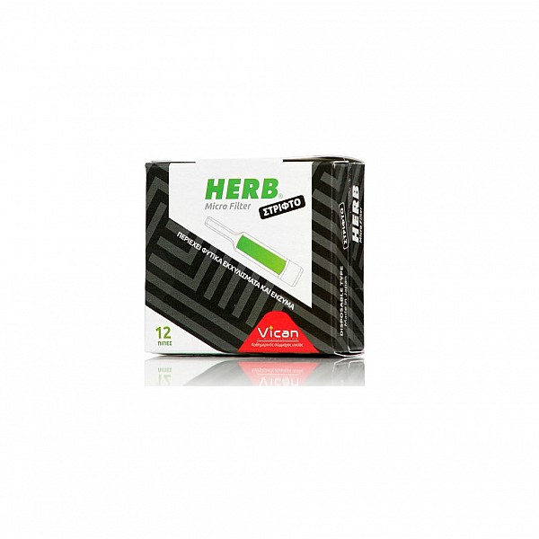 Herb Πίπες Micro Filter Ανταλλακτικά Φίλτρα για Στριφτό Τσιγάρο, 12 τεμάχια
