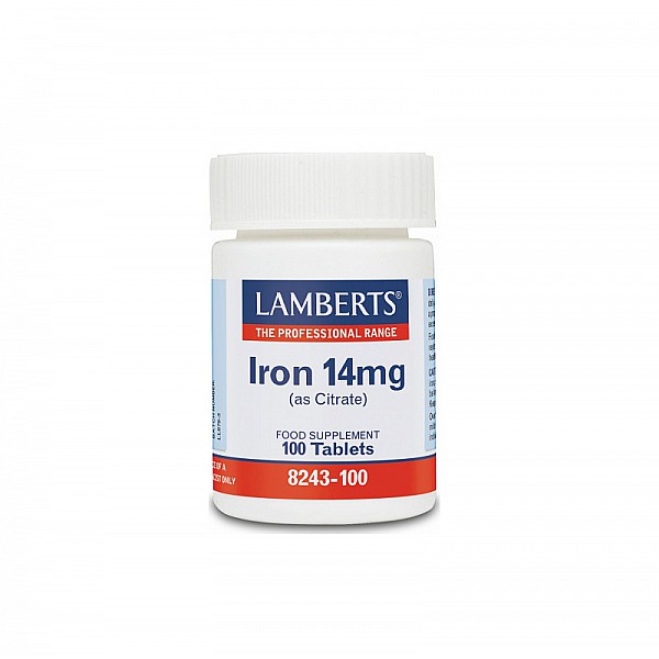 Lamberts Iron 14 mg (as Citrate) 100tabs