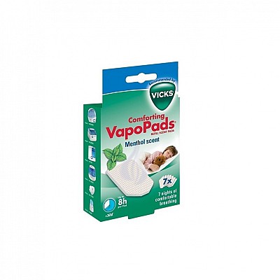 Vicks Comforting Vapo Pads Ανταλλακτικές Ταμπλέτες (VH7) με άρωμα Μέντας, 7 ταμπλέτες