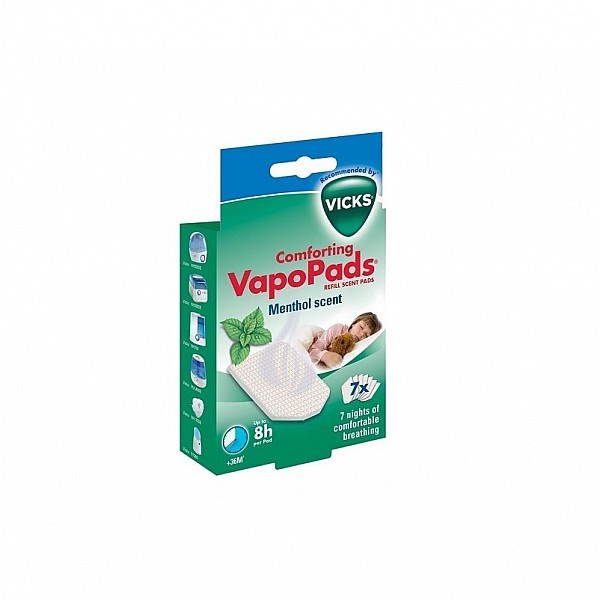 Vicks Comforting Vapo Pads Ανταλλακτικές Ταμπλέτες (VH7) με άρωμα Μέντας, 7 ταμπλέτες