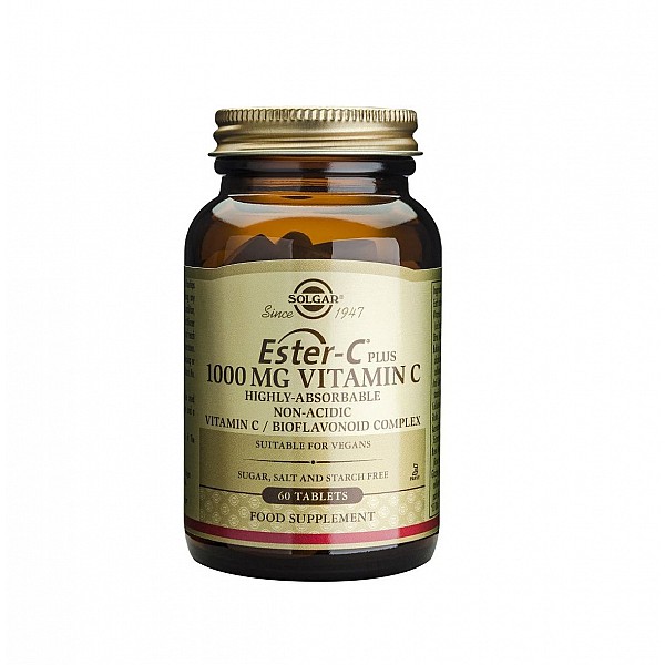 Solgar Ester-C 1000mg Συμπλήρωμα Διατροφής με μη Όξινη Μορφή Βιταμίνης C Tablets - 60 tabs