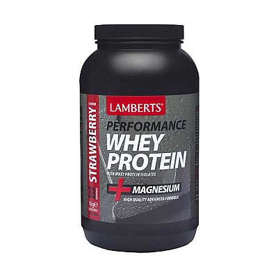 Lamberts Performance Whey Protein with Magnesium, Γεύση Φράουλα 1000gr