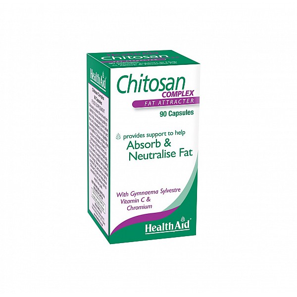 Health Aid Health Aid Chitosan 90caps - Δεσμεύει τα λίπη των τροφών