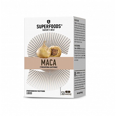 SuperFoods Maca Συμπλήρωμα Διατροφής από Φυσικό Εκχύλισμα, 50 veg. caps