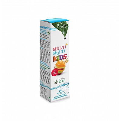 Power Of Nature Multi+ Multi Kids Stevia Παιδικό Πολυβιταμινούχο Συμπλήρωμα Διατροφής σε Αναβράζουσα Μορφή με Γεύση Φράουλα, 20eff. tabs