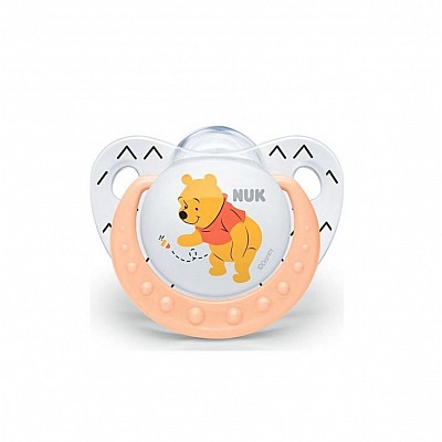 Nuk Trendline Disney Σιλικόνης Winnie Πορτοκαλί 6-18m Σιλικόνης με Θήκη 1τμχ