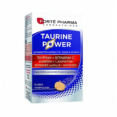 Forte Pharma ENERGIE TAURINE POWER Συμπλήρωμα διατροφής με Δυναμωτική Δράση για Σώμα και Μυαλό, 30eff.tabs