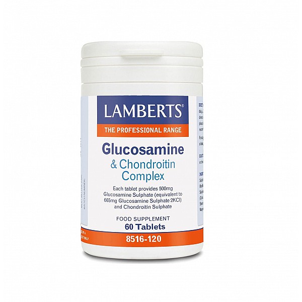 Lamberts Glucosamine & Chondroitin Complex Σύμπλεγμα Γλυκοσαμίνης, Χονδροϊτίνης 60 Tablets