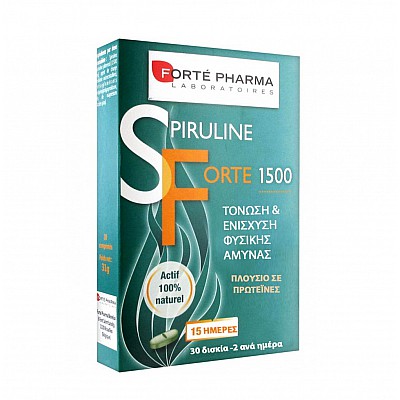Forte Pharma Spiruline Forte 1500 Συμπλήρωμα Διατροφής με Σπιρουλίνα, 30 tabs