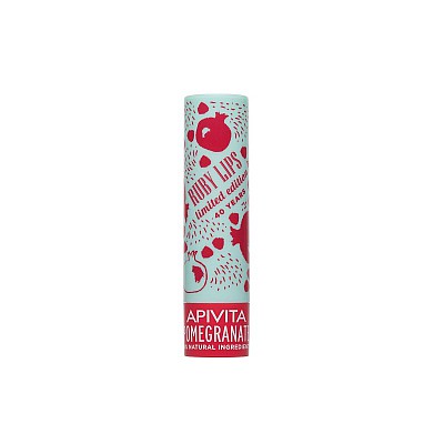 Apivita Ruby Lips Limited Edition 40 Years Lip Care Pomegranate Balm Χειλιών με Ρόδι, 4.4gr