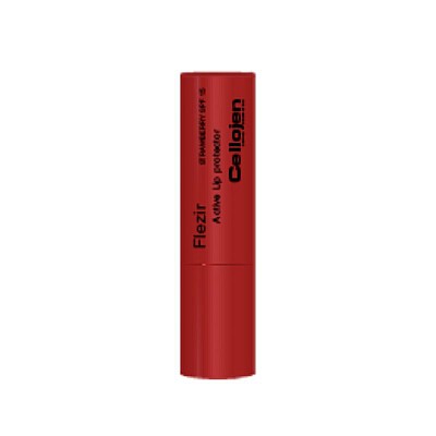 Cellojen Flezir Lip Protector Spf15 Εντατική Προστασία για Κατεστραμμένα, Αφυδατωμένα, Σκασμένα Χείλη 4gr - Strawberry