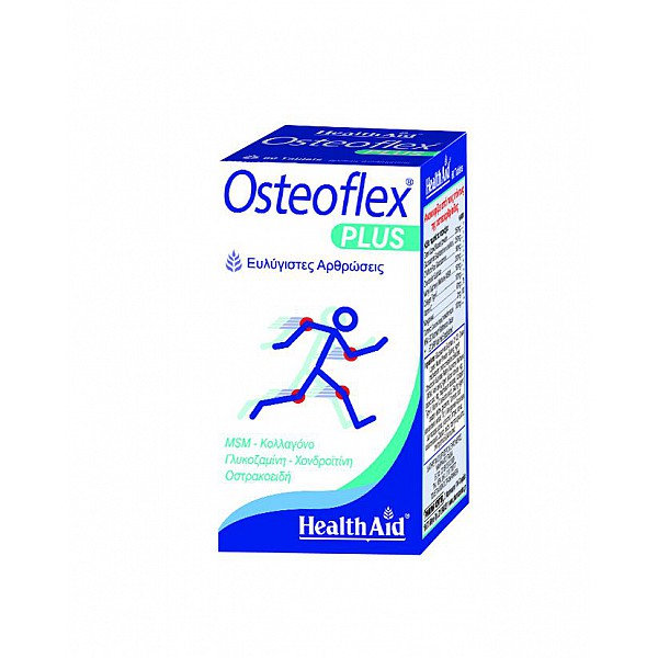 Health Aid Osteoflex Plus Γλυκοσαμίνη, Χονδροϊτίνη, MSM, Κολλαγόνο, 60 Ταμπλέτες