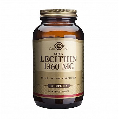 Solgar Lecithin 1360mg 100 μαλακές κάψουλες