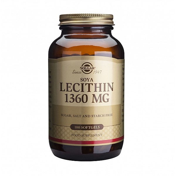 Solgar Lecithin 1360mg 100 μαλακές κάψουλες