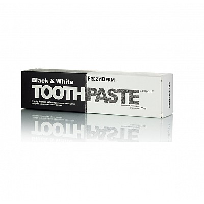 Frezyderm Toothpaste Black & Polish 1450ppm 75ml - Οδοντόκρεμα Για Λεύκανση & Στίλβωση Με Ενεργό Άνθρακα