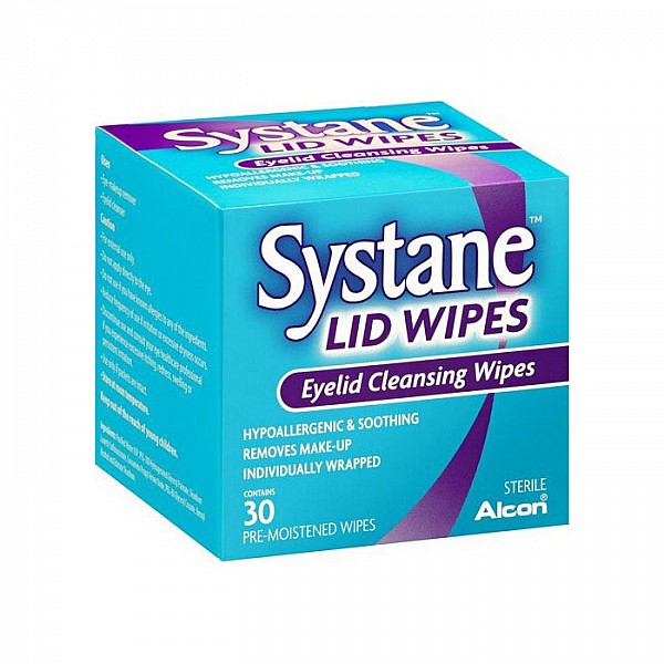 Systane Salviette Lid Wipes, Μαντηλάκια για την αφαίρεση του μακιγιάζ των ματιών & για τον καθημερινό καθαρισμό των βλεφάρων 30τμχ