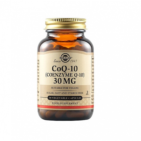 Solgar CoQ-10 30mg Συμπλήρωμα διατροφής με αντιοξειδωτικές ιδιότητες 90 μαλακές κάψουλες