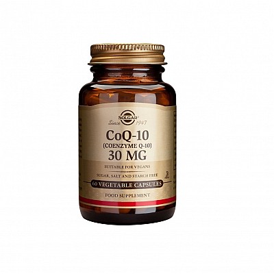 Solgar CoQ-10 30mg Συμπλήρωμα διατροφής με αντιοξειδωτικές ιδιότητες 60 μαλακές κάψουλες