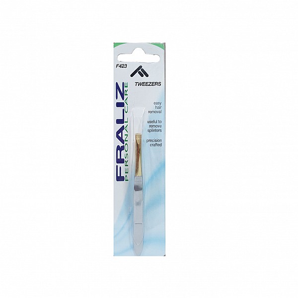 Fraliz Tweezers F423, Τσιμπιδάκι Φρυδιών Με Χρυσή Ίσια Μύτη, 1 τεμάχιο