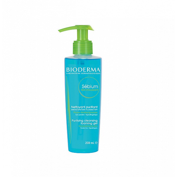 Bioderma Sebium Gel Moussant Απαλό Αφρίζον Τζελ Καθαρισμού για Μικτές & Λιπαρές Επιδερμίδες 200ml