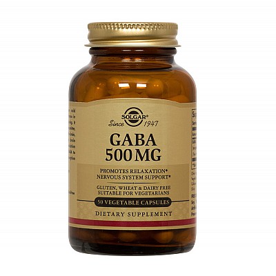 Solgar Gaba 500mg Συμπλήρωμα Διατροφής Για Την Καλή Λειτουργία Του Νευρικού Συστήματος 50 Φυτικές Κάψουλες