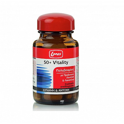 LANES 50+ Vitality - Πολυβιταμίνες με Πρεβιοτικά & Λυκοπένιο 30 ταμπλέτες
