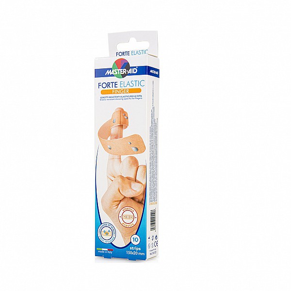 Master Aid Forte Elastic Finger Αυτοκόλλητη Ελαστική Γάζα για Δάχτυλο (150x20mm), 10τεμ