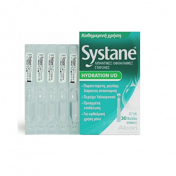 Alcon Systane Hydration UD Λιπαντικές Οφθαλμικές Σταγόνες, 30 vials x 0.7ml