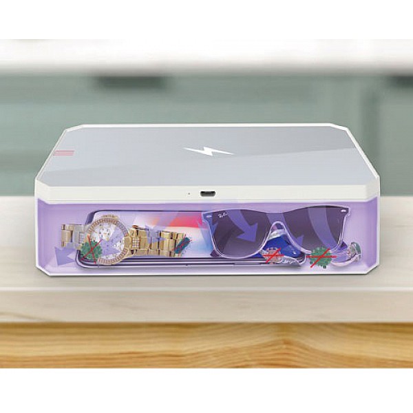 HYG-10-W UV Sterilizer Box , UVC αποστειρωτικό κουτί με ασύρματο φορτιστή, 1τμχ HYG-10-W UV Sterilizer Box , UVC αποστειρωτικό κουτί με ασύρματο φορτιστή, 1τμχ