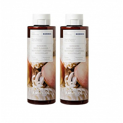 Korres Body Cleanser Peach Blossom Αφρόλουτρο με Άνθη Ροδακινιάς 250ml 1+1 ΔΩΡΟ