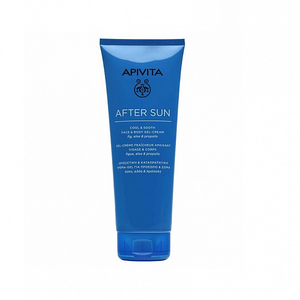 Apivita After Sun Cool & Sooth Face & Body Gel Cream Δροσιστική Κρέμα Gel για Πρόσωπο & Σώμα με Σύκο, Αλόη & Πρόπολη, 200ml
