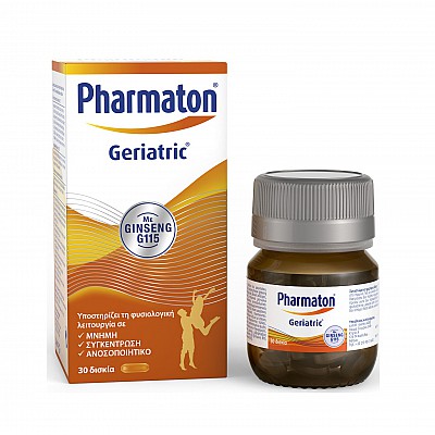 Sanofi Pharmaton Geriatric Συμπλήρωμα Διατροφής με συνδυασμό βιταμινών, μετάλλων, ιχνοστοιχείων & Ginseng G115, 30 caps