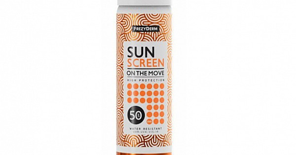 frezyderm sun screen on the move mist spf50 75ml